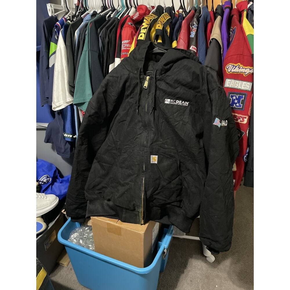 Size 3XL- Carhartt Bomber J131 Jacket Lined Made in USA Duck Canvas Workwear